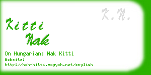 kitti nak business card